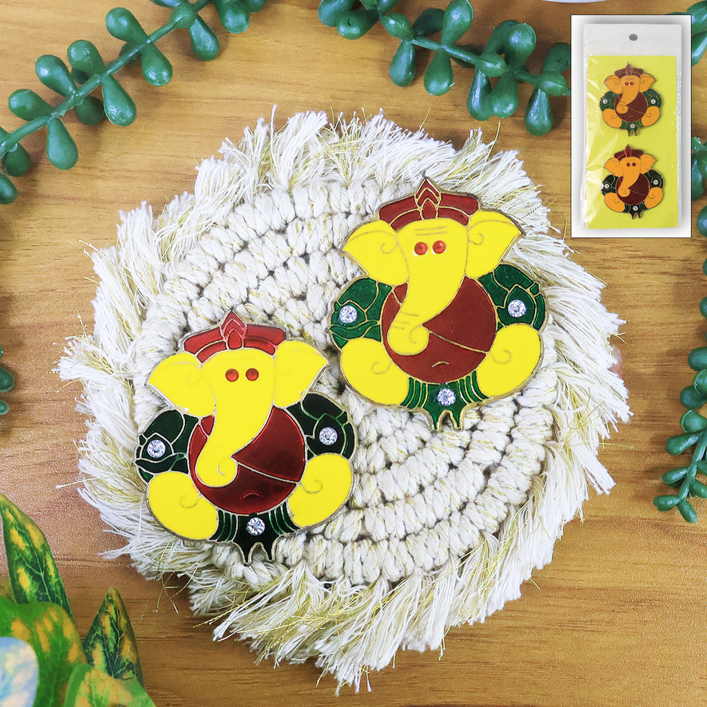 Decorative Lord Ganesha Wall Hanging Stickers (2 Pc)