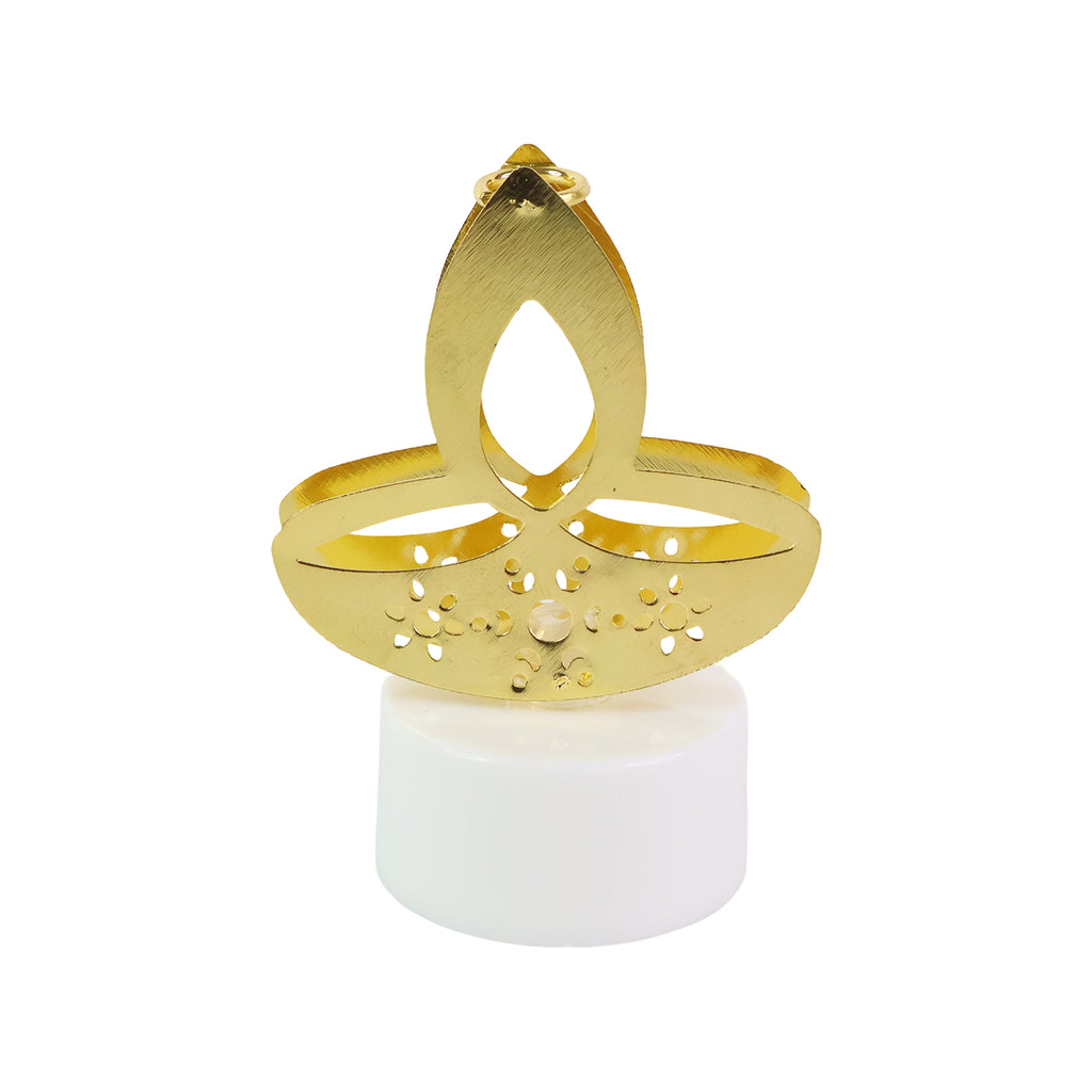 Golden Diya Shaped Led Tealight Candles (12 Pc)