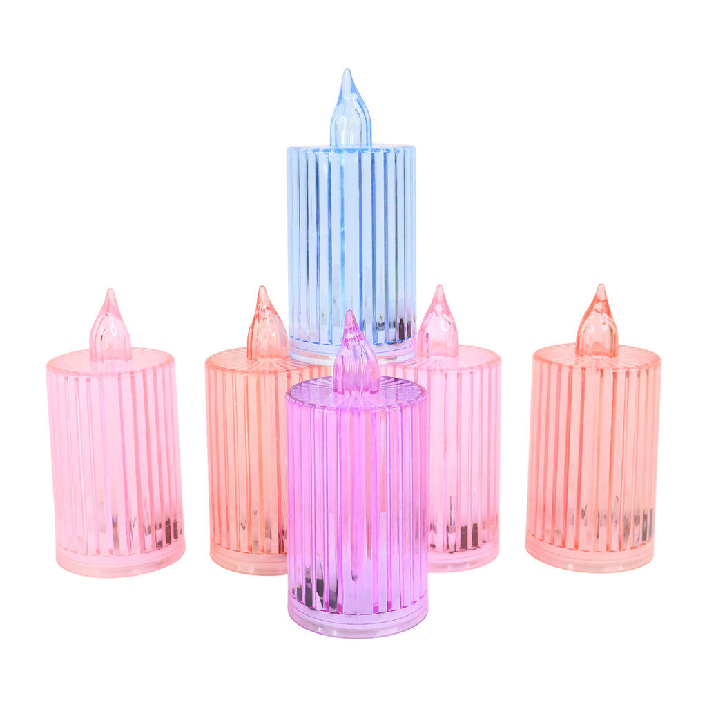 Decorative Flameless Electronic Led Candle Light Set (6 Pc)