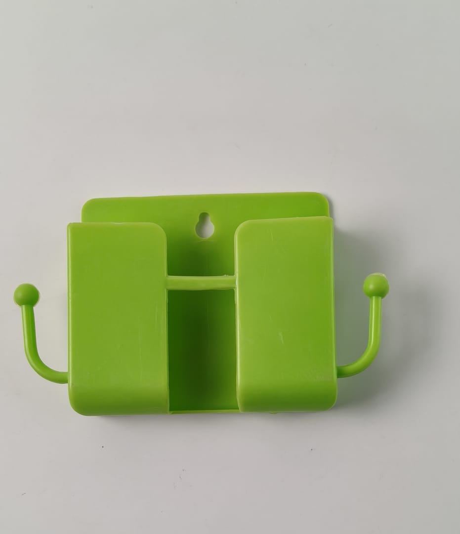 1 Pc Neon Green Wallmount Mobile Stand With Hook
