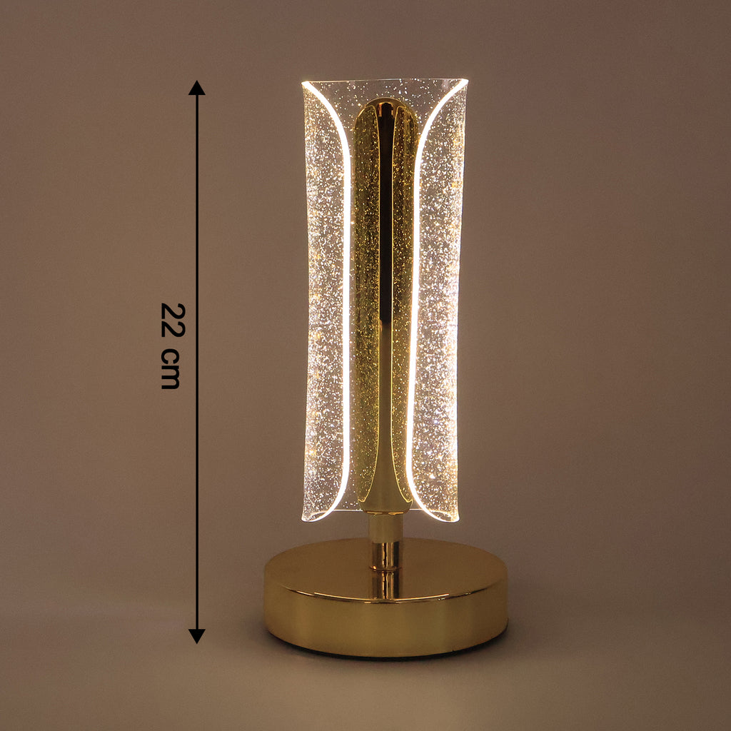 Luxury Tall Cylindrical Crystal Table Lamp (1 Pc)