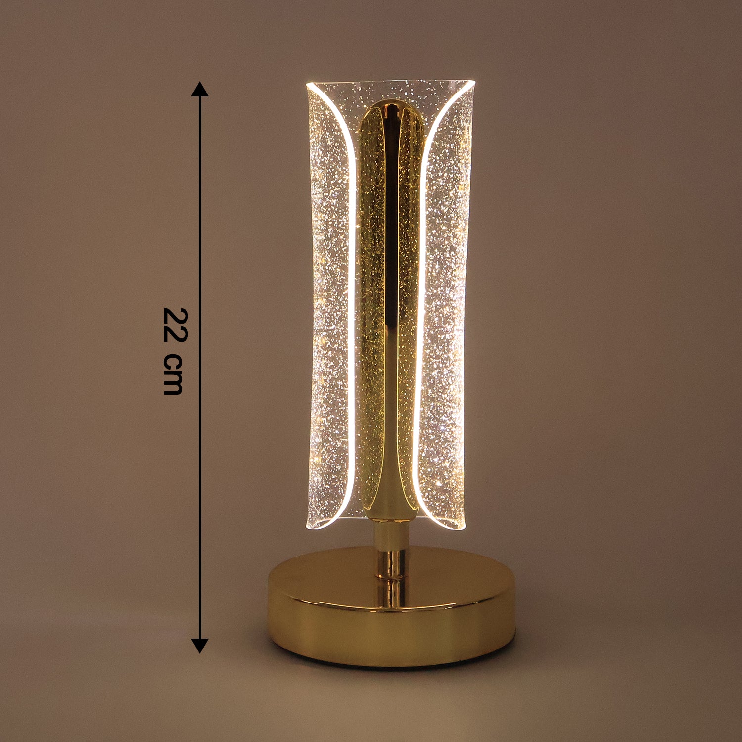 Luxury Tall Cylindrical Crystal Table Lamp (1 Pc)