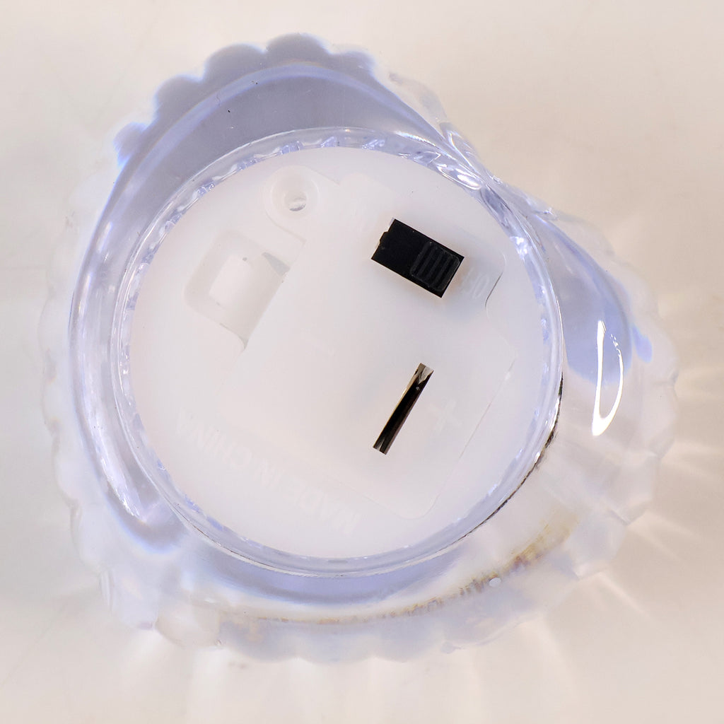 Set Of 12 Heart-shaped Led Flameless Decorative Candles