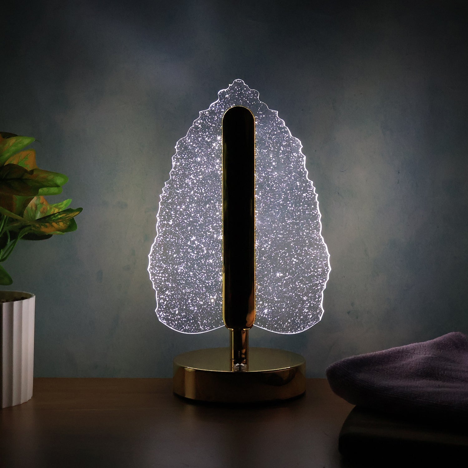 Premium Led Crystal Table Lamp With Usb Power