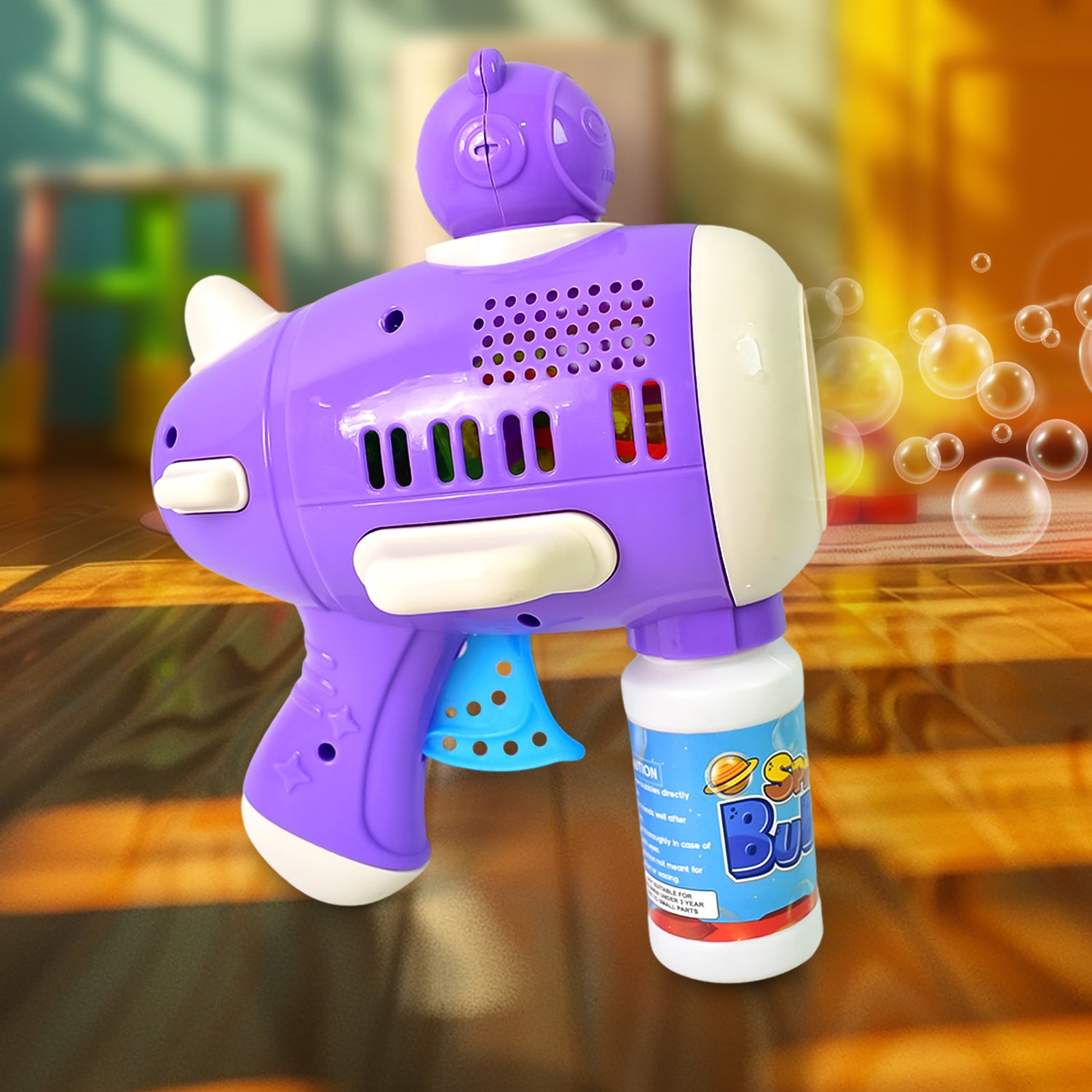 Space Bubble Gun Toy For Kids (With Solution)