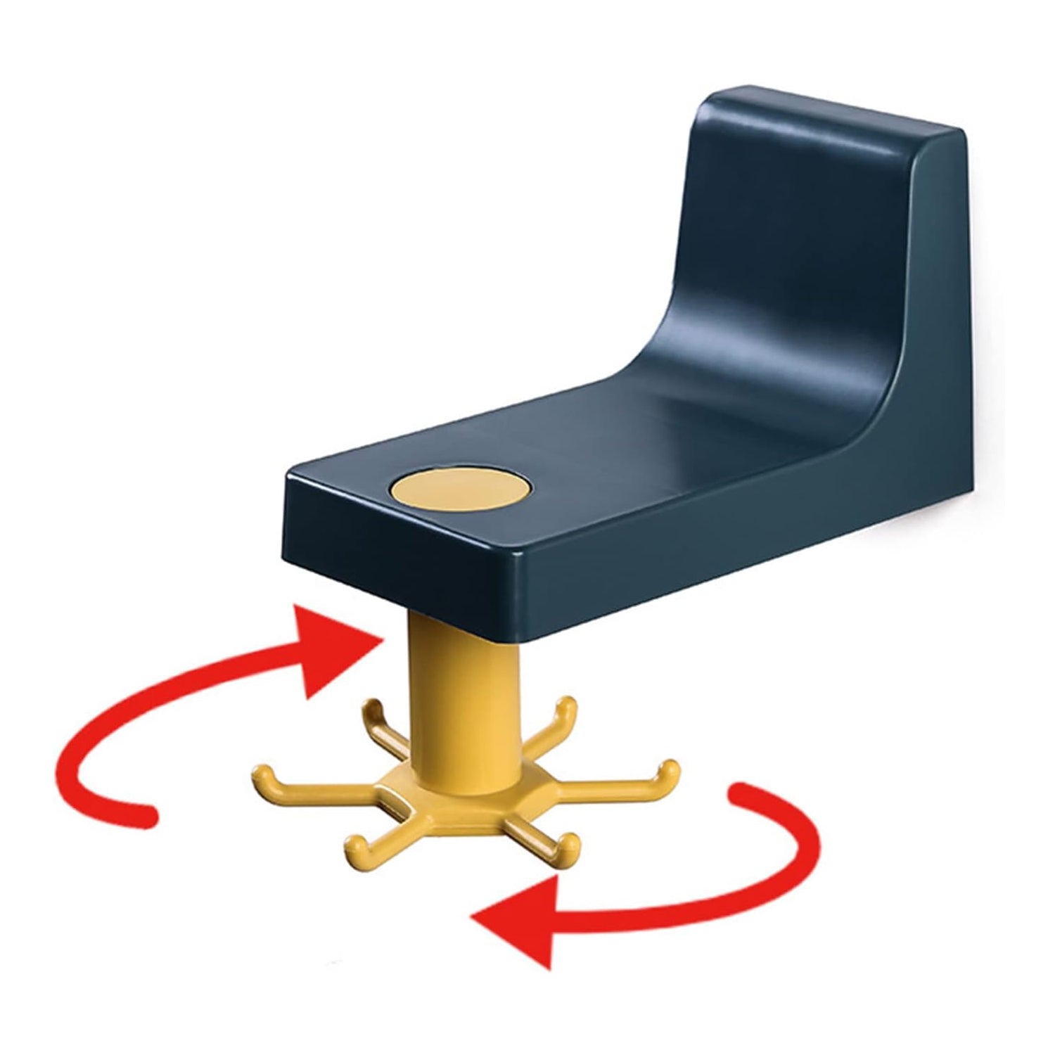 4605 360 Degree Rotating Self Adhesive Plastic Wall Hook Hanger Multifunctional Hanger With 6 Heavy Duty Claw Hooks