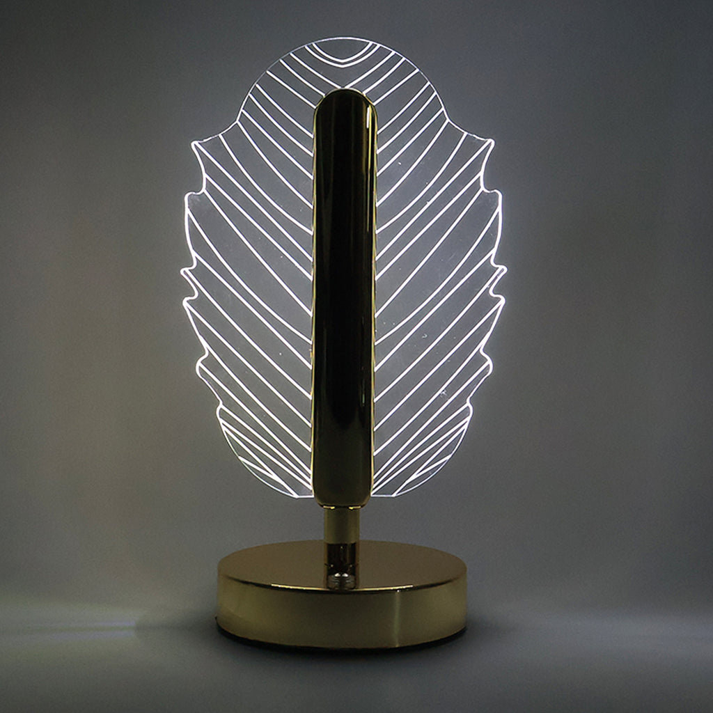 Premium Leaf Shape Crystal Table Lamp (1 Pc)