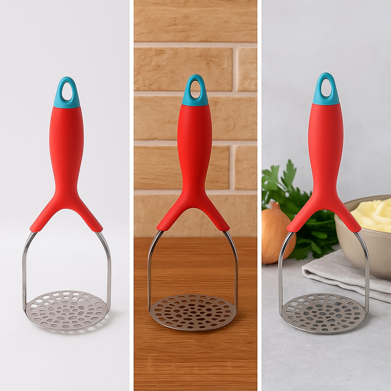 5493 Kitchen Food Masher Fruit Tool Masher Professional Masher Kitchen Tool Kitchen Masher With Comfortable Grip Heavy Duty Potato Masher Perfect For Bean Vegetable Fruits Masher (1 Pc)