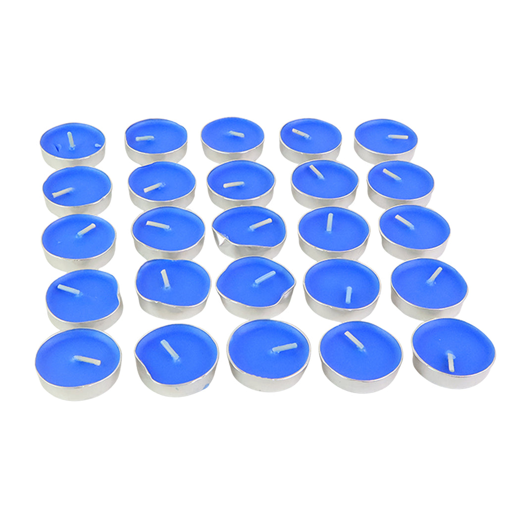 Blue Scented Tea Light Candles (25 Pc  Set)