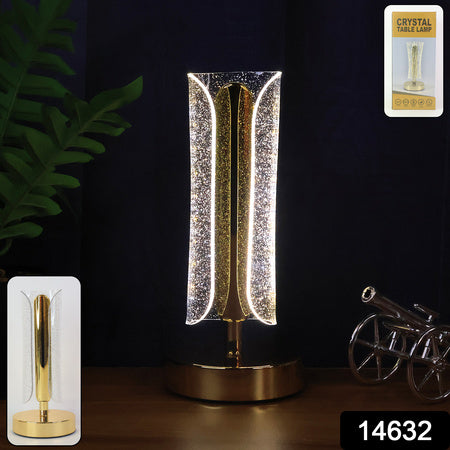 Luxury Tall Cylindrical Crystal Table Lamp (1 Pc)