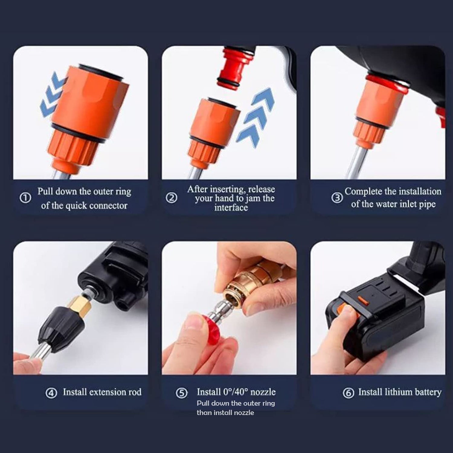 8550 48v Car Washing Kit Portable Pressure Washer With Rechargeable  Cordless Pressure Washer Gun  Handheld Pressure Washer For Car  Car Washer Gun (Type 1- Single Battery)