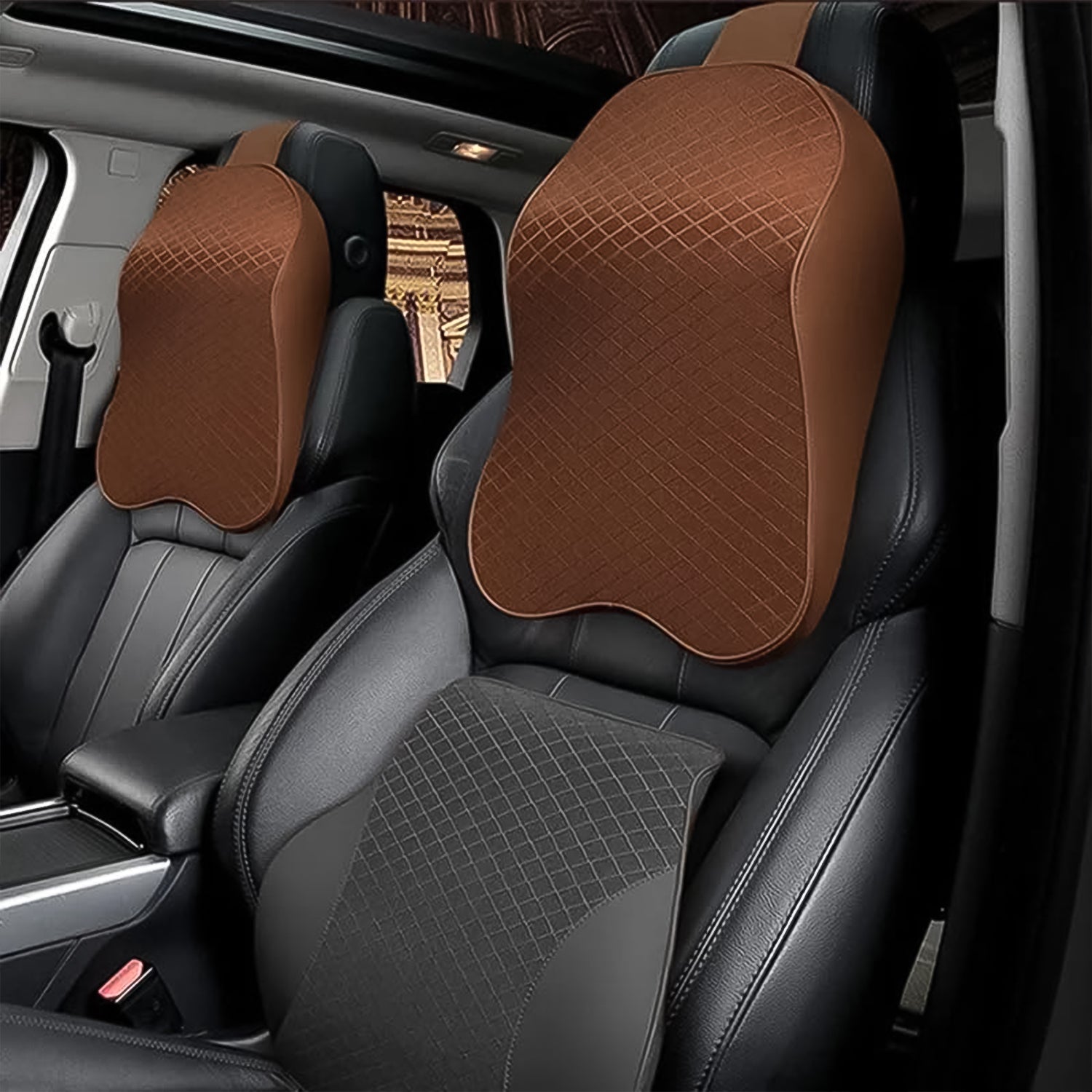 8595 Car Neck Pillow Car Neck Headrest Pillow Memory Foam Car Accessories Cushion Car Seat Head Support Neck Protector Car Seat Neck Pillowfor Driving (1 Pc)