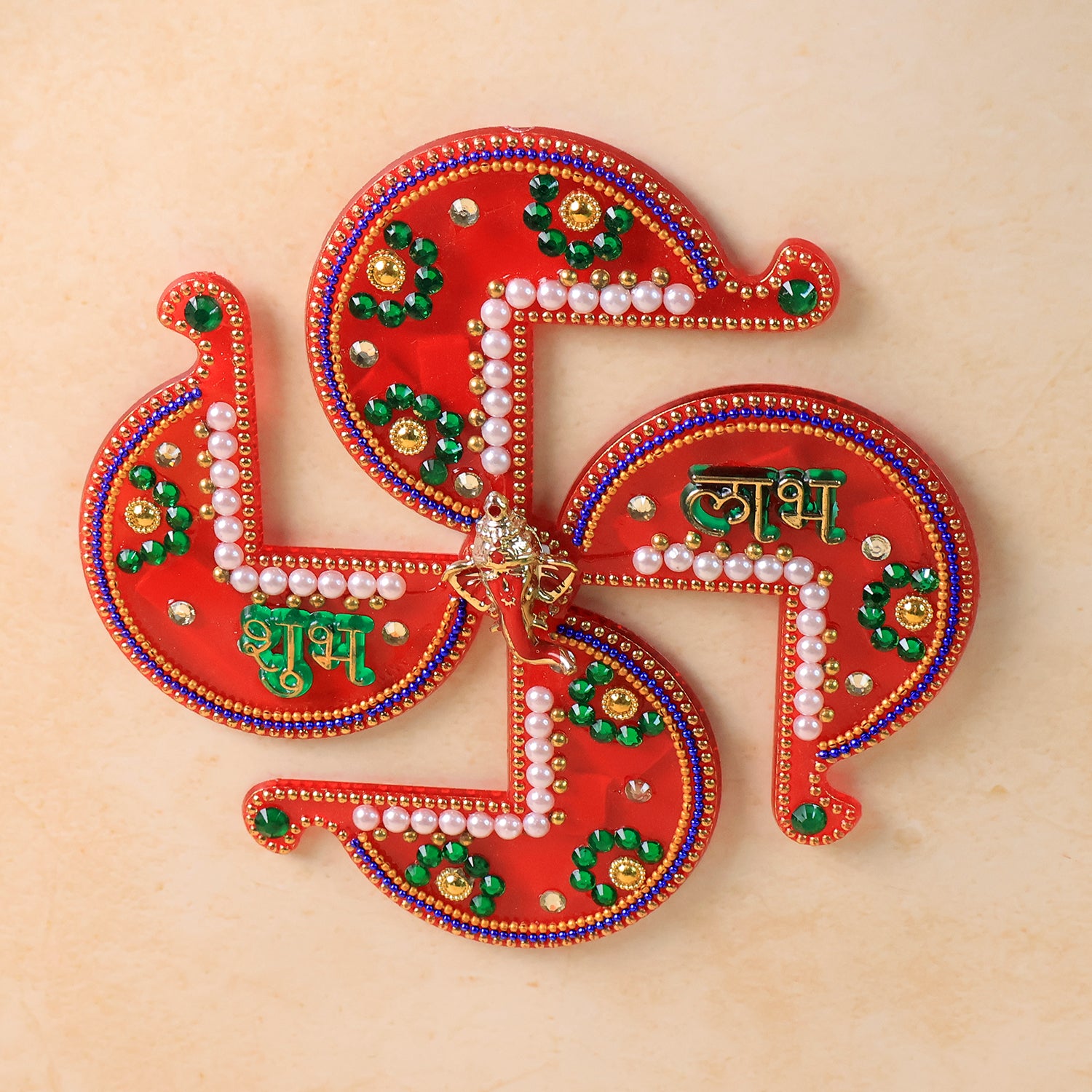 Acrylic Swastik Shubh Labh Wall Hanging  (1 Pc)